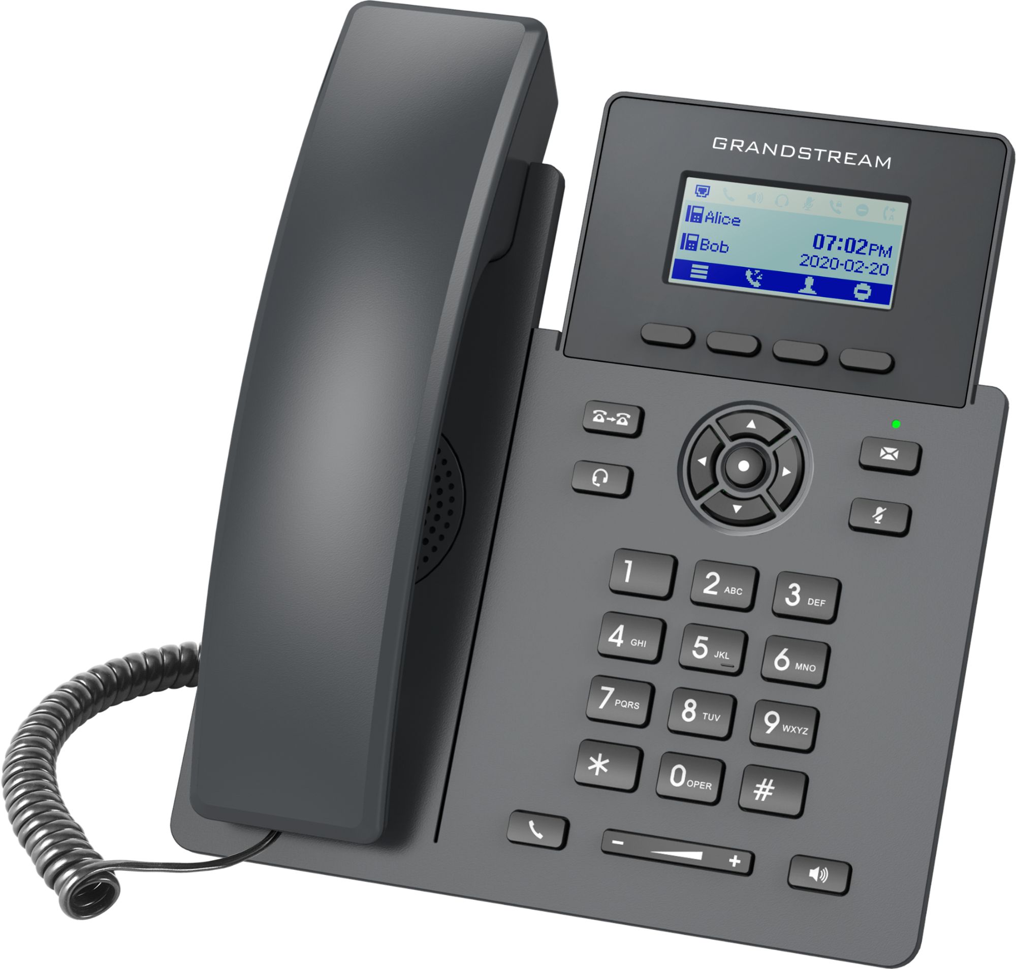 Grandstream Networks GRP2601 Fixed Phone, Black, 1 Line LCD