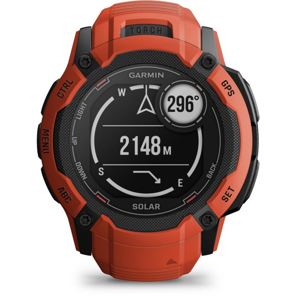 Montre sportive GARMIN Instinct 2X Solar Flame rouge