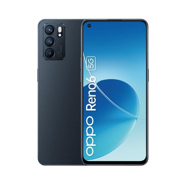 Oppo Reno 6, 6.43" FHD+, 8GB RAM, 128GB Storage, 5G, USB-C, 4300mAh Battery, Stellar Black