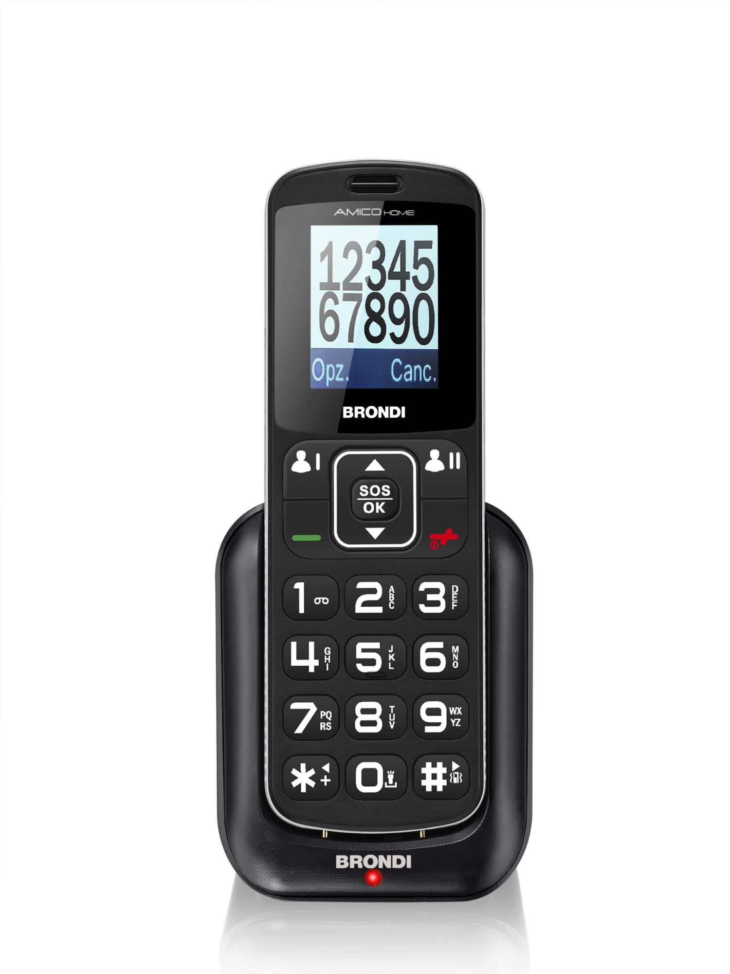 Brondi Amico Home - Écran 4,5 cm (1,77"), 90 g, Noir