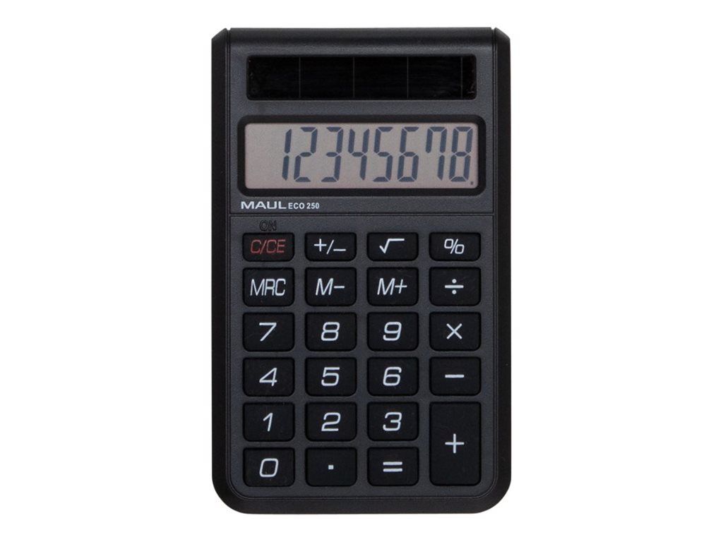 Jakob Maul Solar Calculator - 8-Digit - Black