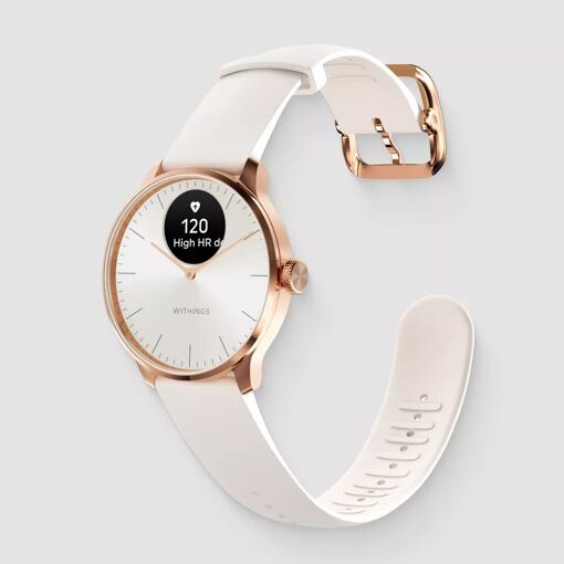 Montre connectée Withings ScanWatch Light Or Rose Blanc