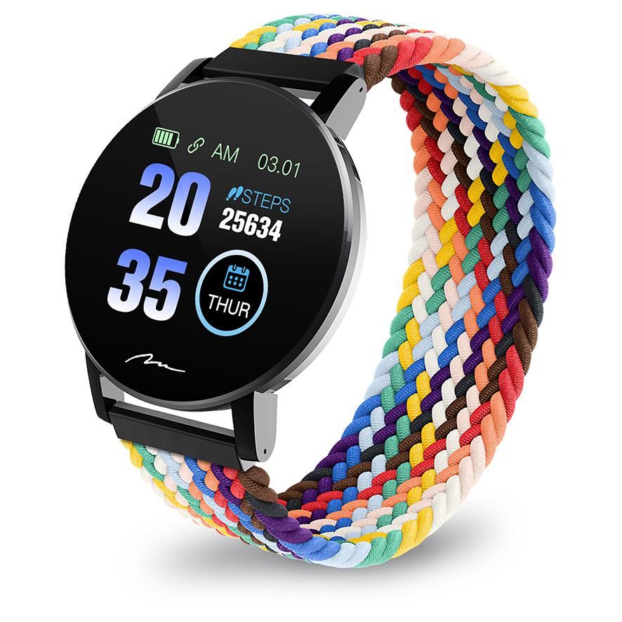 Media-Tech MT871 Digital Watch with 1.3" IPS Touchscreen Display, Silver