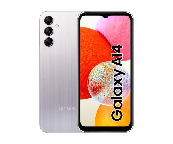 Samsung Galaxy A14 - 6.6' FHD+ Display, 4GB RAM, 64GB Storage, 50MP Triple Camera, 5000mAh Battery, Silver