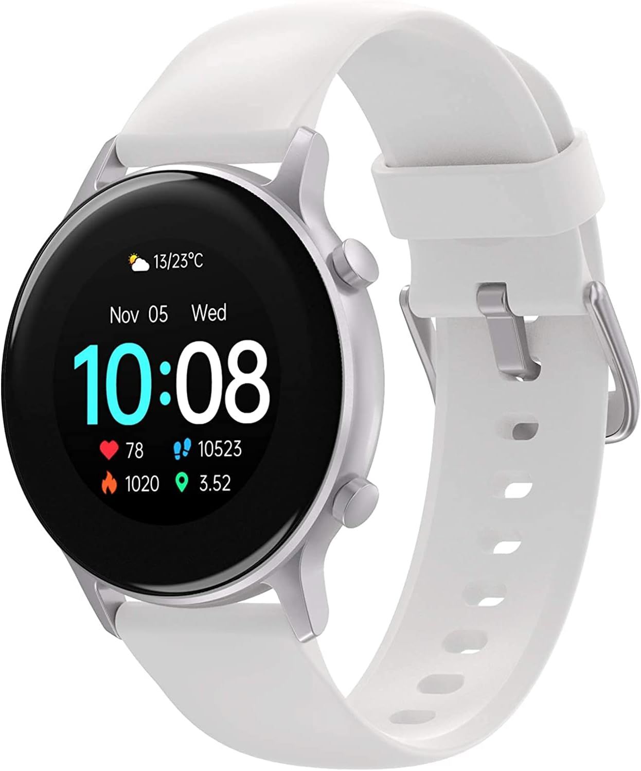 Vendos85 Smartwatch - Round Fitness Watch for Men and Women