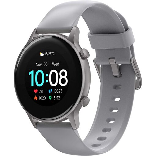 Vendos85 Smartwatch - Round Activity Fitness Watch with Blood Oxygen Monitoring, 44mm, White