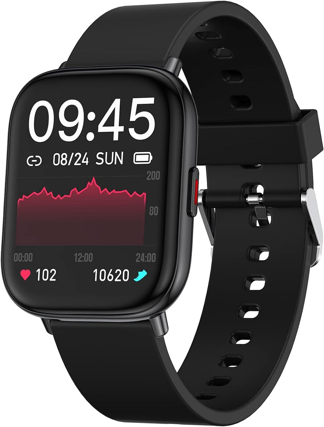 Intelligent Smartwatch for Men, 1.7-inch Full Touch IP68 Waterproof Black