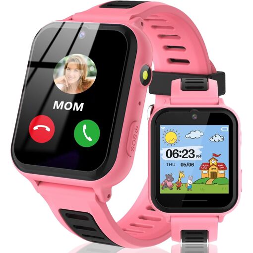 Vendos85 Kids Smart Watch with 2-Way Calls & SOS, Touch Screen, Rose
