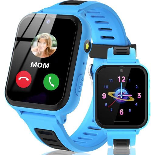 Vendos85 Kids Smartwatch with 2-Way Calling & SOS Function - Blue