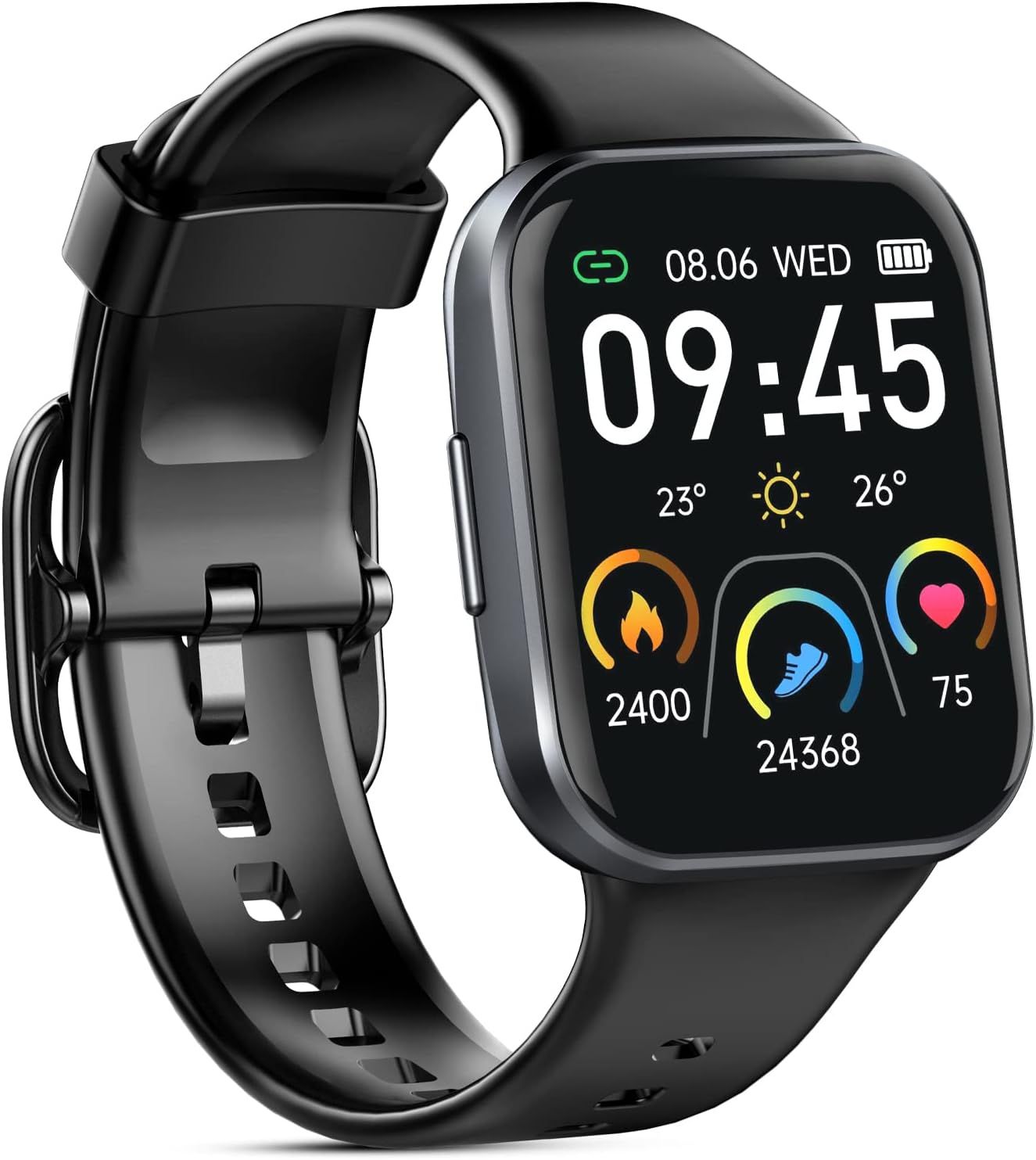 Reloj inteligente para hombres Vendos85 de 1,69'' pantalla táctil HD Negro