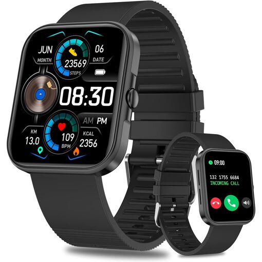 Smartwatch for Men (Dial/Call Response) IP67 Waterproof Black