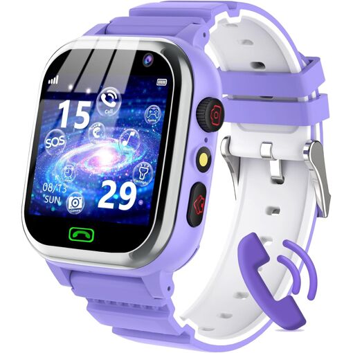 Monitor Inteligente para Niños con Tarjeta SIM Nano - Púrpura