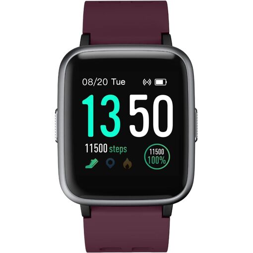 Vendos85 Smartwatch for Men and Women, Cardio Frequency Meter, IP68 Waterproof, Violet (14 Sports Modes, 24/7 Heart Rate Tracking, Sleep Monitoring)