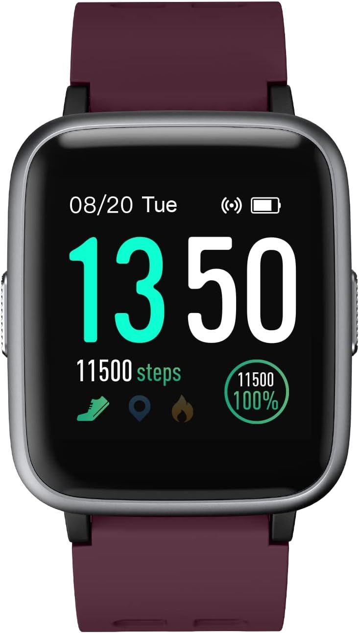 Reloj inteligente Vendos85 para hombres y mujeres, medidor de frecuencia cardíaca, resistente al agua IP68, morado (14 modos deportivos, seguimiento del ritmo cardíaco las 24 horas, monitoreo del sueño)