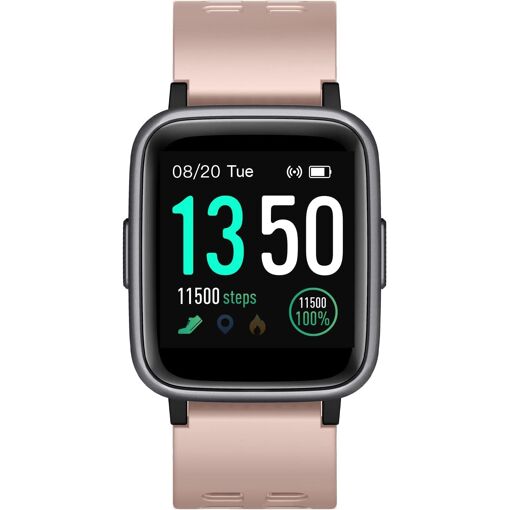 Vendos85 Smartwatch with Cardio Frequency Meter (IP68 Waterproof, Rose)