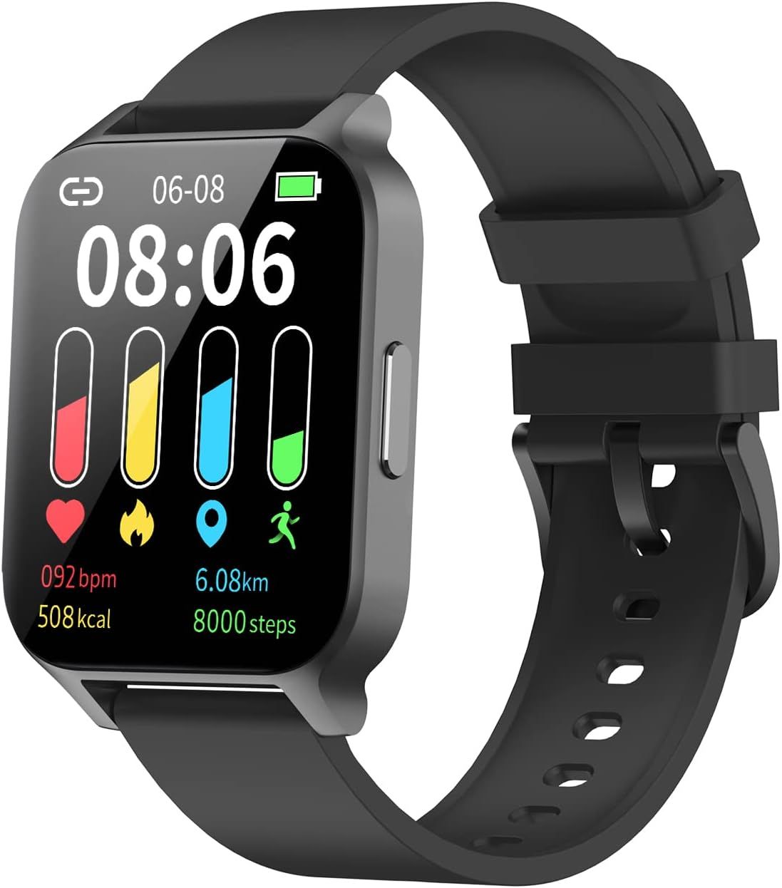 Vendos85 Men's Smartwatch Sports Watch with Touchscreen, Black