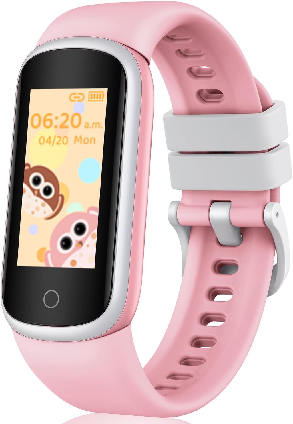 Kid's Sport Smartwatch with Heart Rate & Sleep Monitor - White Rose