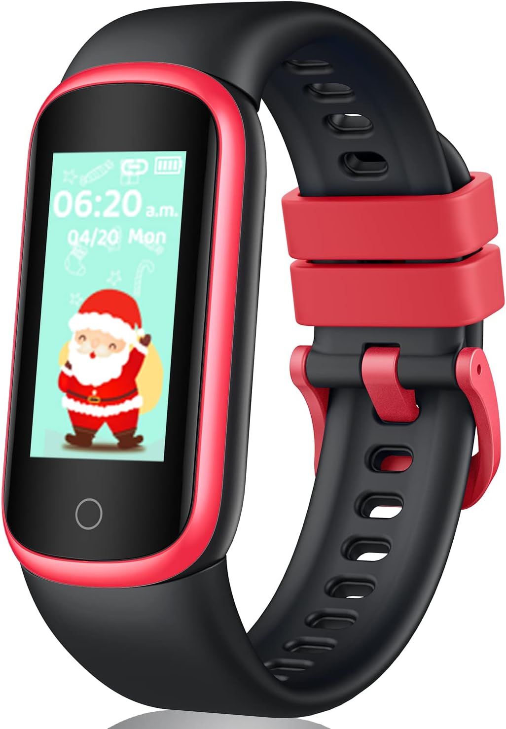 Sport Children's Smartwatch with Heart Rate Monitor - Red Black