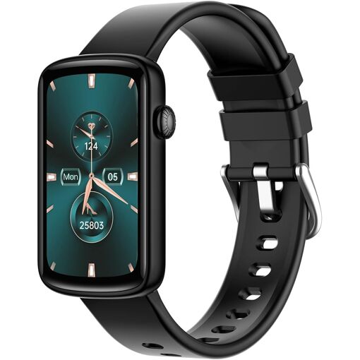 Vendos85 Women's Smartwatch with Heart Rate & Oxygen Saturation Monitoring - Black