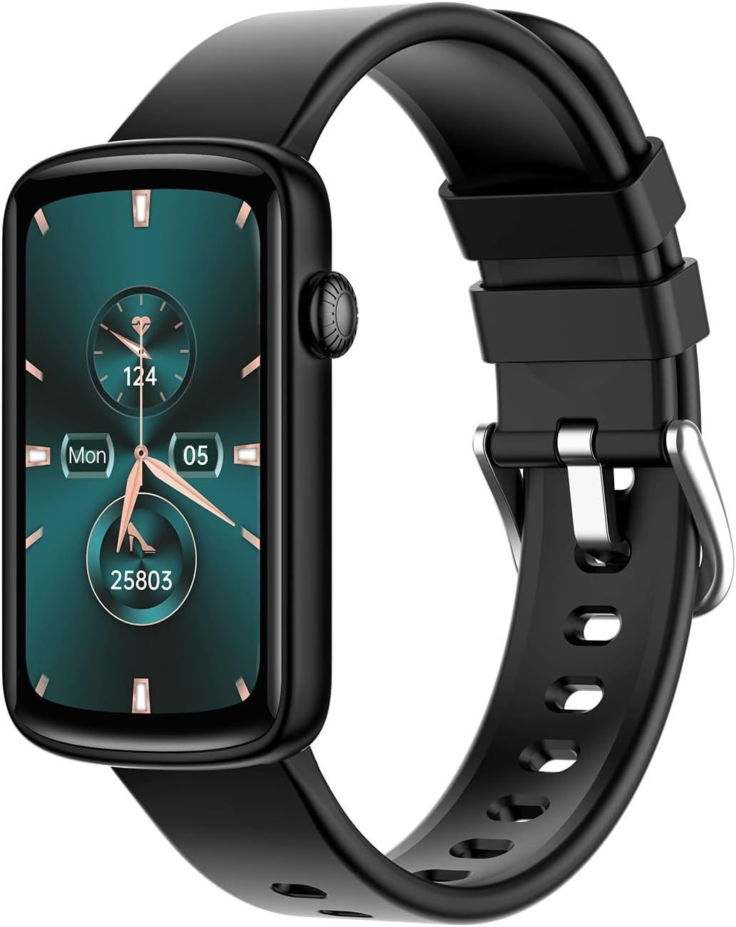 Vendos85 Women's Smartwatch with Heart Rate & Oxygen Saturation Monitoring - Black