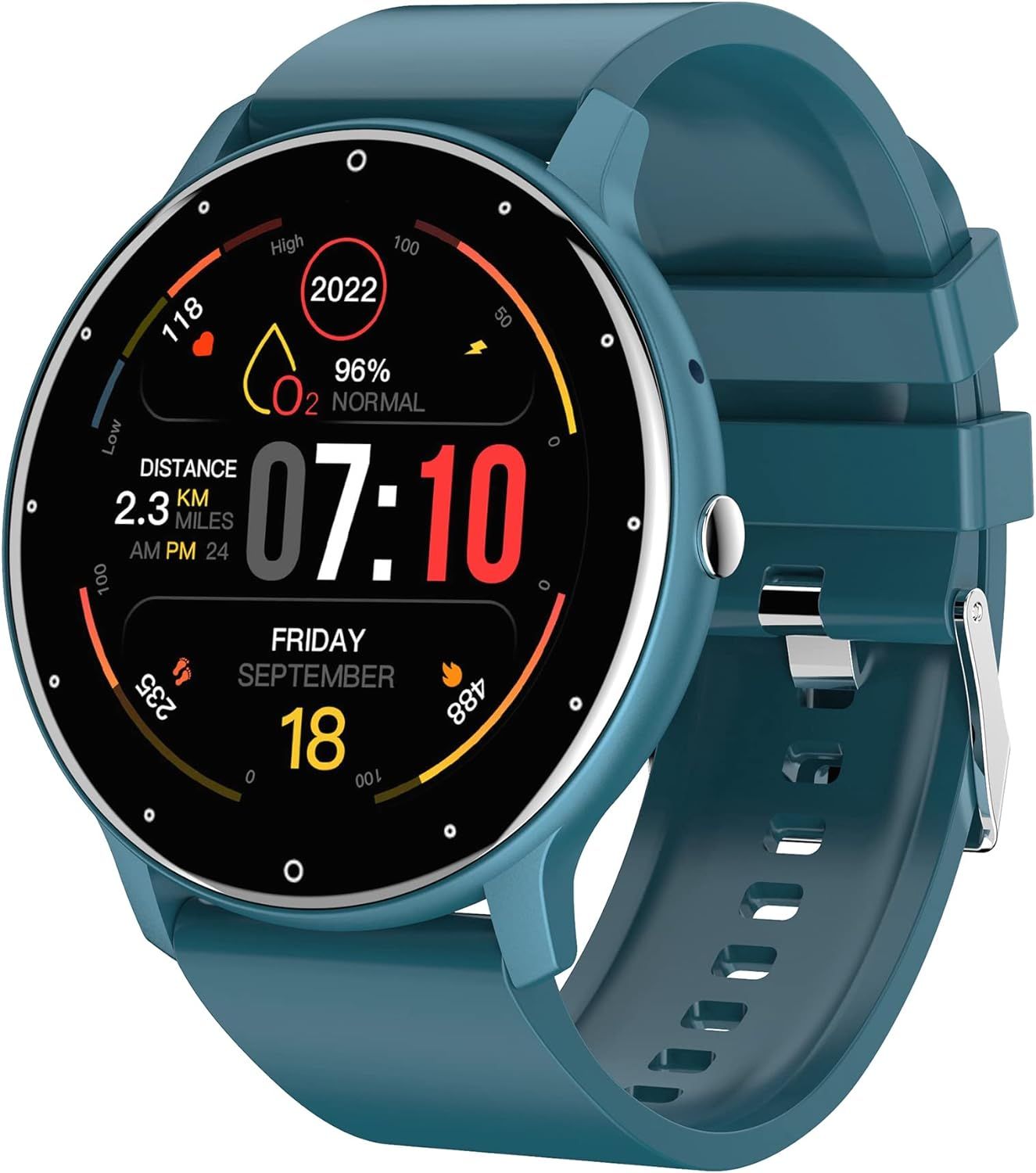 Reloj inteligente para hombres y mujeres con llamadas Bluetooth, notificaciones de mensajes y asistente de voz