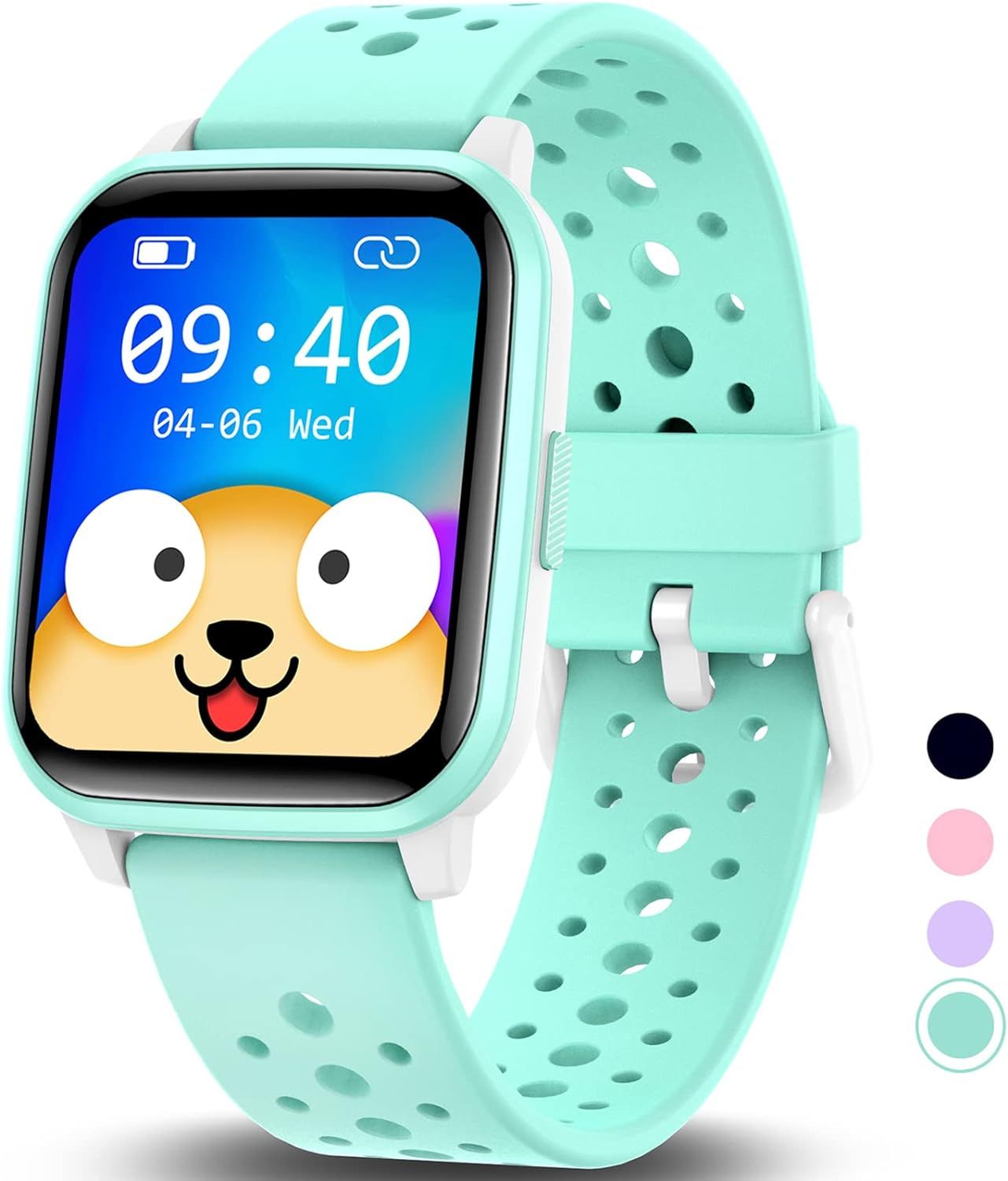 Reloj inteligente para niños, resistente al agua IP68 y rastreador de forma física inteligente para niños con contador de pasos - Verde