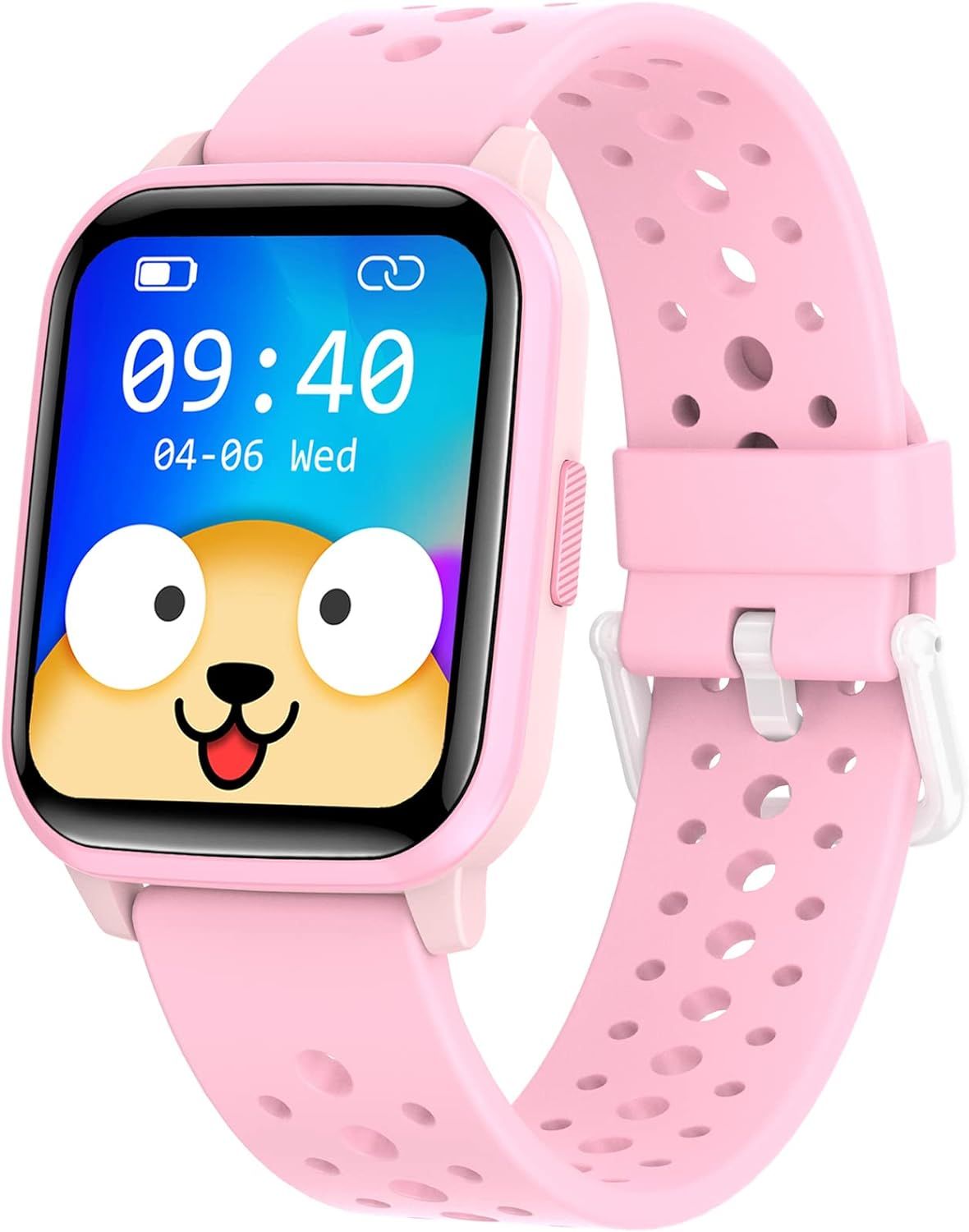 Reloj inteligente para niños a prueba de agua, reloj IP68 inteligente para niños con podómetro - Rosa