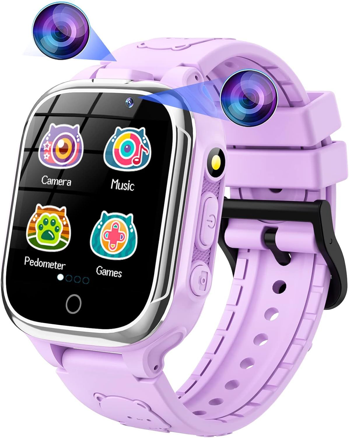 Vendos85 Kids Smart Watch with 24 Games, Podometer, Calorie Tracker, 2 Cameras, HD Touchscreen