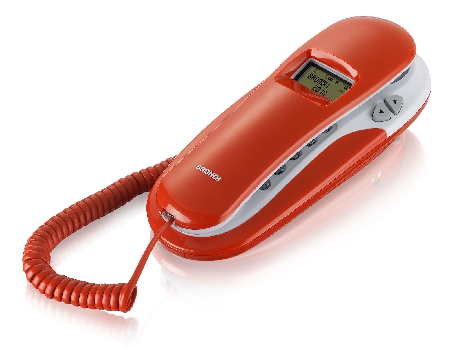 Brondi KENOBY CID Analog Phone, Red/White