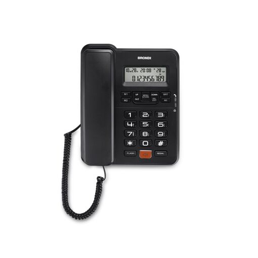 Teléfono de oficina Brondi DECT Negro con identificación del llamante