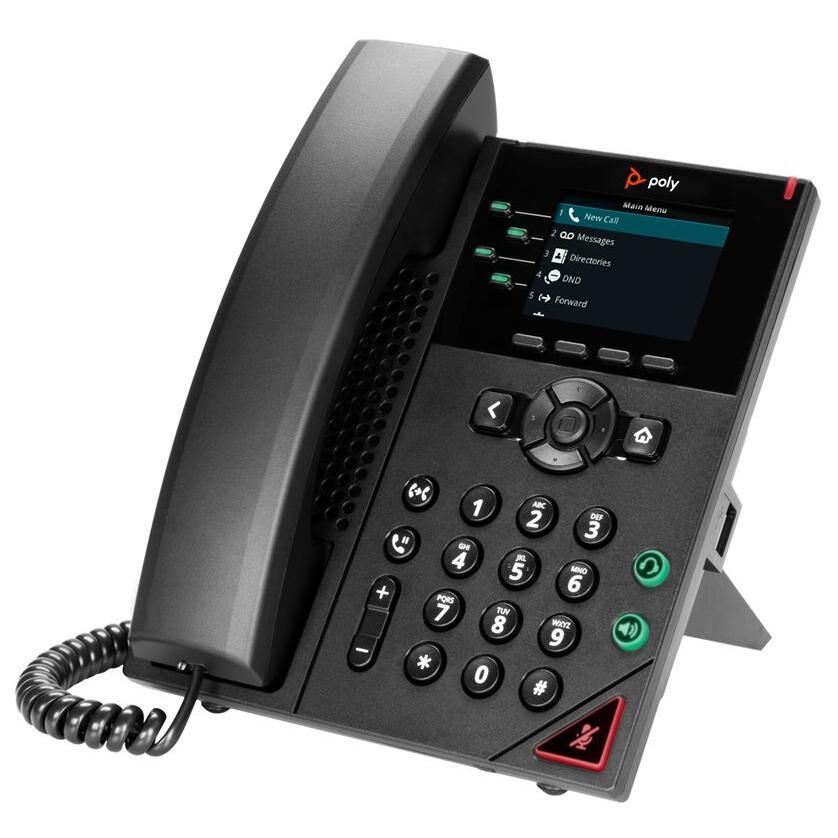 HP Poly VVX 250 VoIP Phone - 4 Line Conference - SRTP, SIP, SDP, RTP - Black