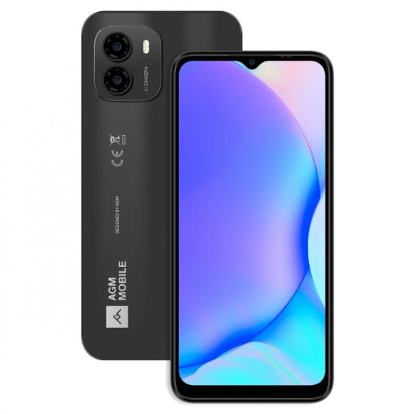 AGM Note N1 - 6.52" Double SIM Hybrid Android 13, 4G, USB Type-C, 8GB RAM, 128GB Storage, 4900mAh Battery, Black
