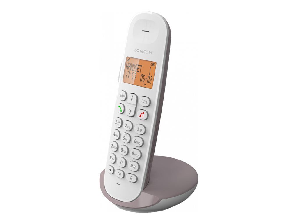 Logicom Iloa 150 - Cordless Phone with Caller ID - DECTGAP - Three-Way Calling - Taupe
