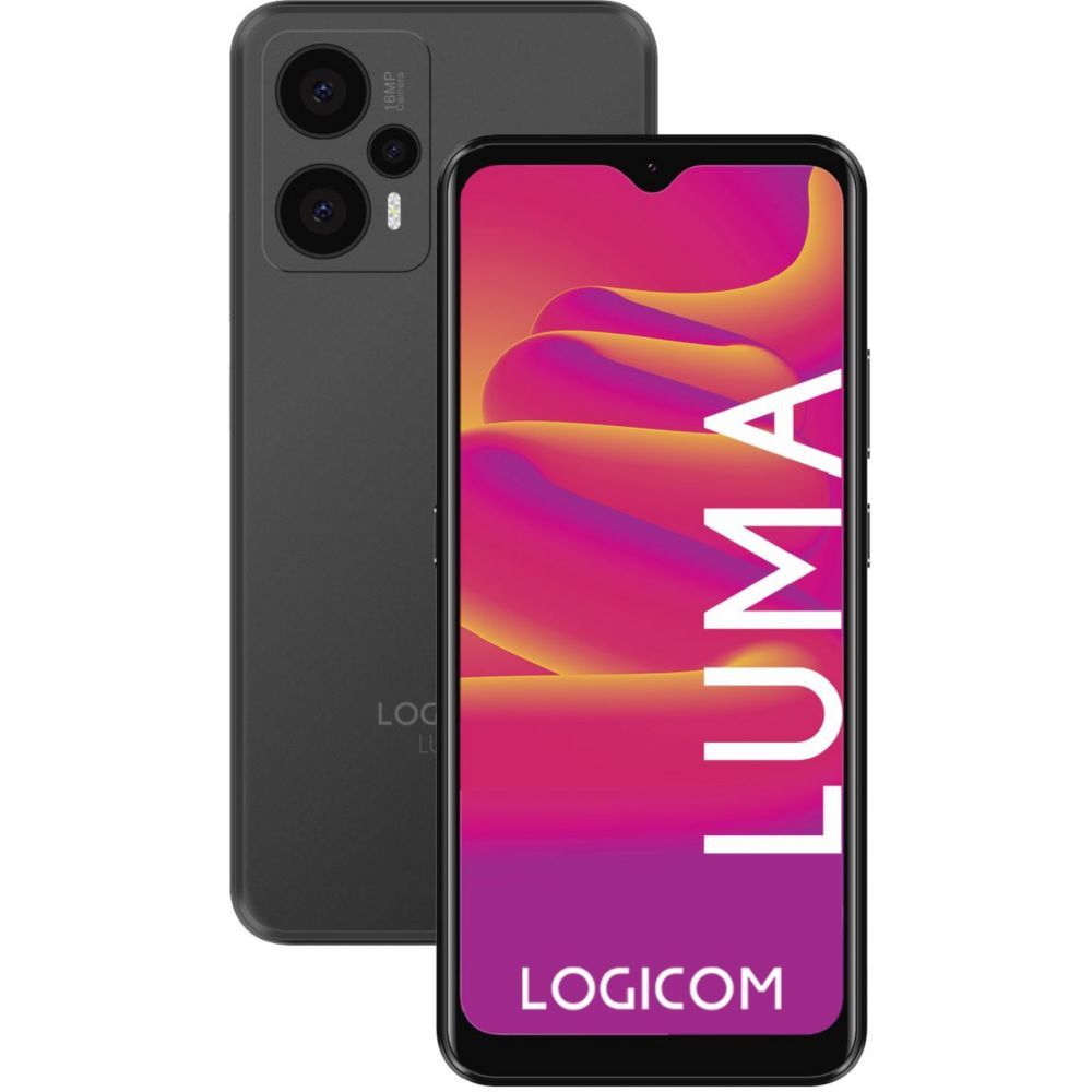 Logicom Luma Smartphone - 6.82" Double Nano SIM, 128GB, Black