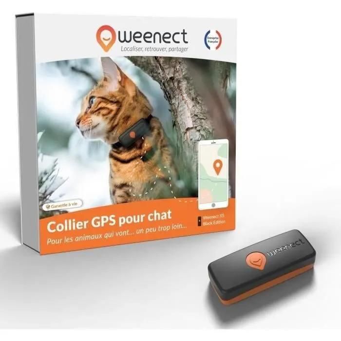 Weenect XS GPS Tracker for Cats (Black Edition 2023)
