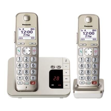 Panasonic DECT Phone with Caller ID, Champagne