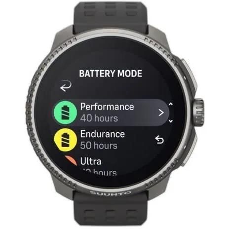 Suunto Race - Reinforced Polyamide Fiber Watch - Silicone Strap - 5.6-7.9 Inches Wrist Size - 1.43" Display - 32GB - Bluetooth - 2.2 oz - Charcoal Black