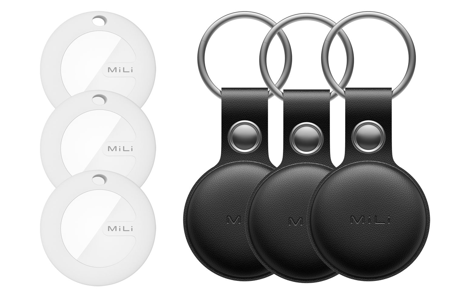 Hali-Power Mili Mitag - Etiqueta anti-pérdida Bluetooth para teléfono móvil y tableta - Negro (paquete de 3)