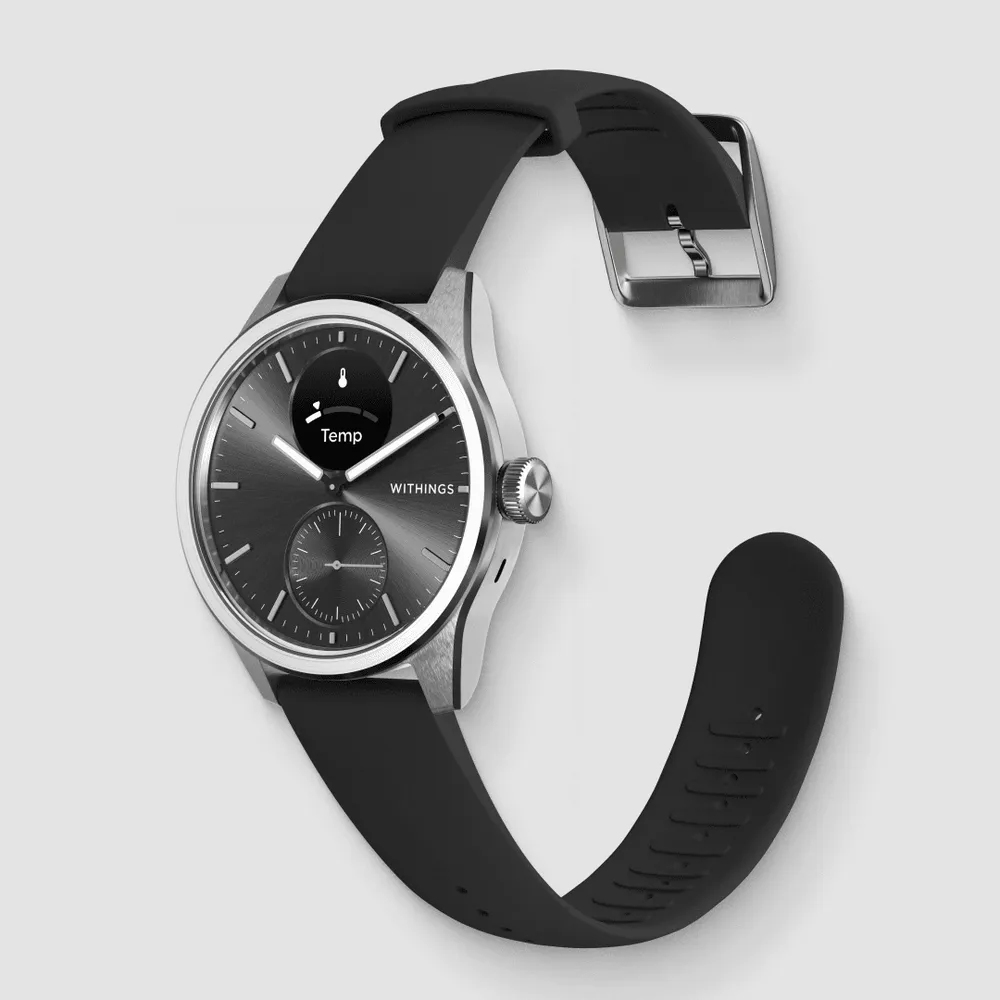 Withings ScanWatch 2 Smartwatch, 42mm Black Leather Strap