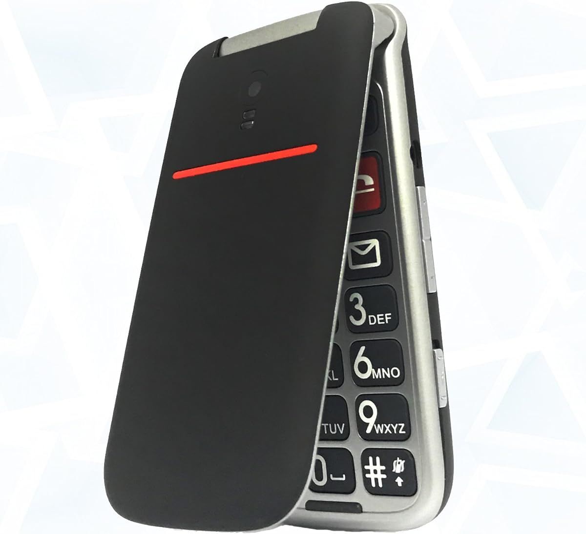 Artfone Flip Phone for Seniors Unlocked Clamshell with Large Buttons CF241A, 2.4-inch Screen, Camera, FM Radio, Speaker, Torch, 1000mAh Battery