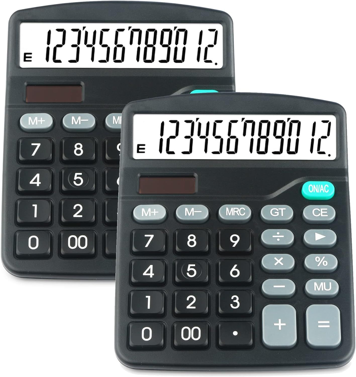 UniversalHouse 12-Digit Solar Desk Calculator with Large Buttons