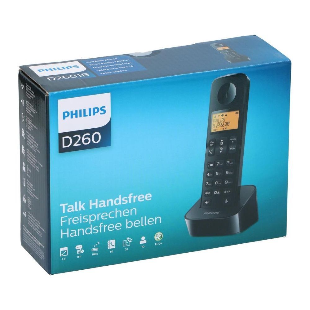 Philips D2601B Phone - Black