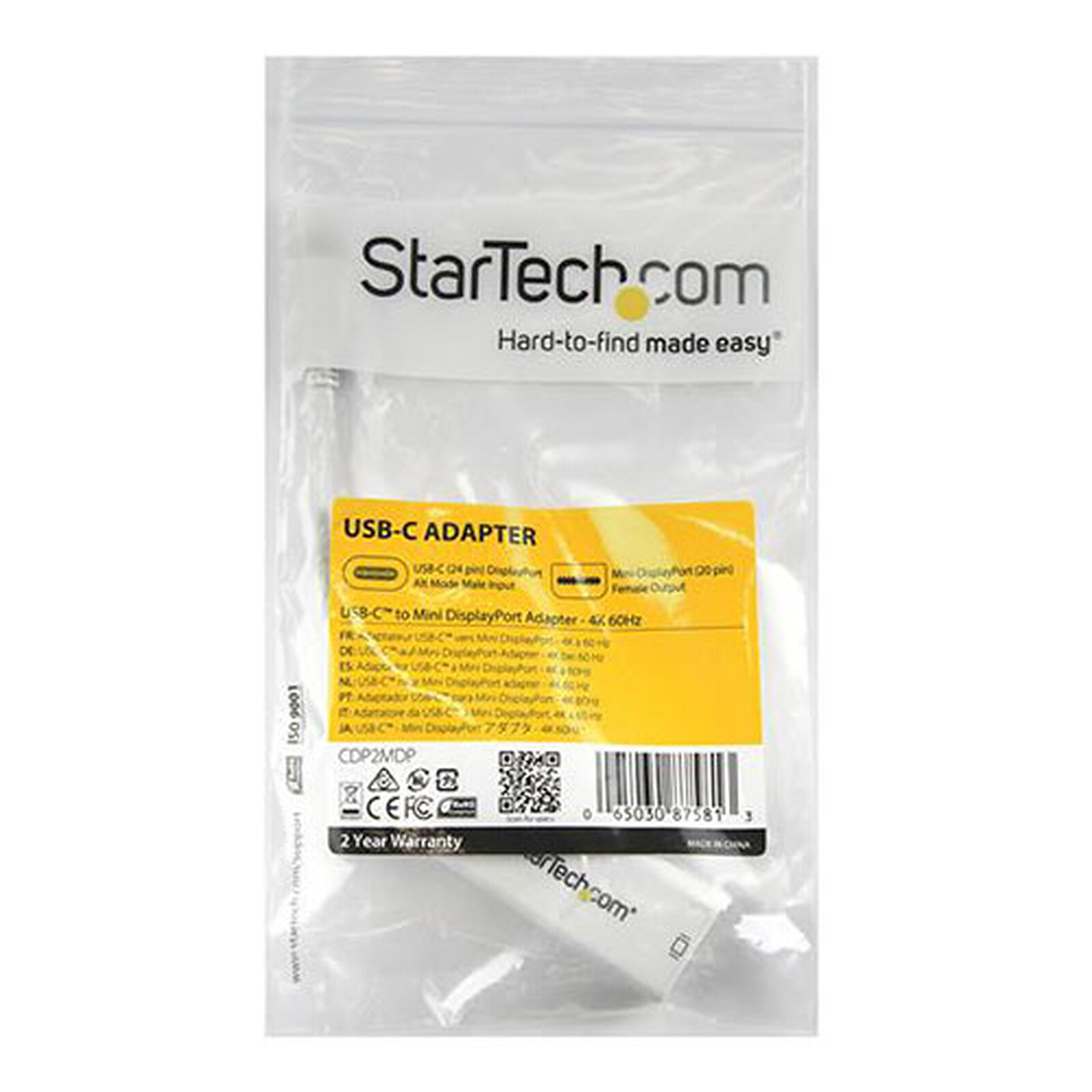 Adaptador StarTech.com CDP2MDP USB-C a Mini DisplayPort