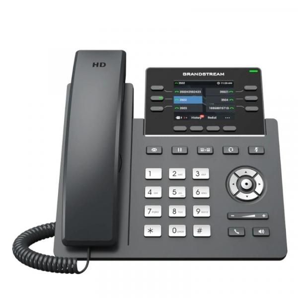 Grandstream Networks GRP2613 Cordless Phone, Black, 4 Lines, TFT Screen