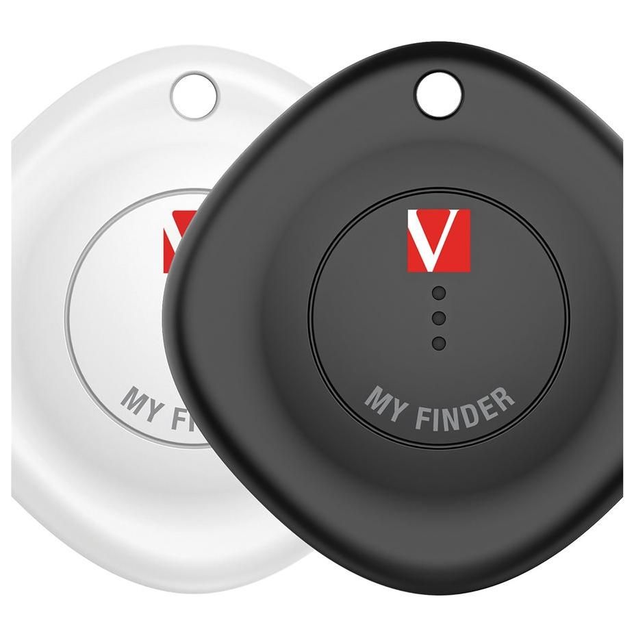 Verbatim My Finder - Etiqueta Localizador Bluetooth para Teléfono Móvil, Tablet - Negro, Blanco (Paquete de 2)