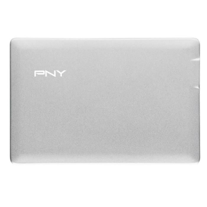 PNY PowerPack Alu 2500 - Li-Pol Battery 2500 mAh - 1A (USB Power Only) - Cable with Micro-USB - Silver