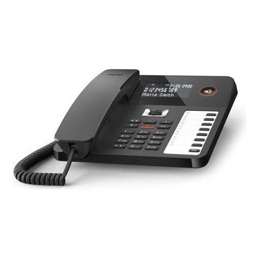 Gigaset Desk 800A Téléphone filaire avec identification de l'appelant - Noir