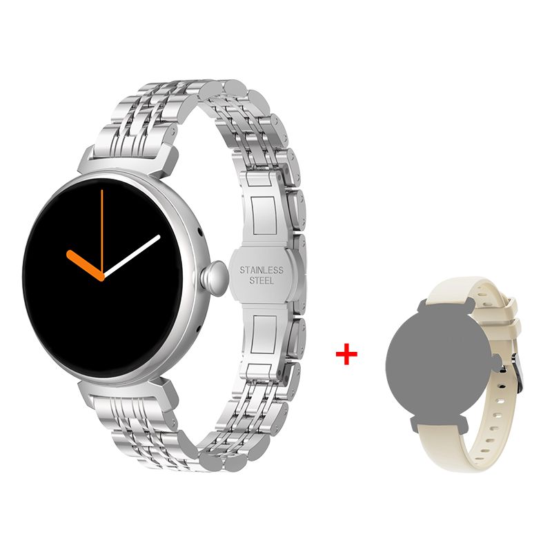Rainbuvvy DM70 Smartwatch, LED Fashion Watch for Women, Sport Watch Support IP68 BT Call, Stainless Steel Bracelet