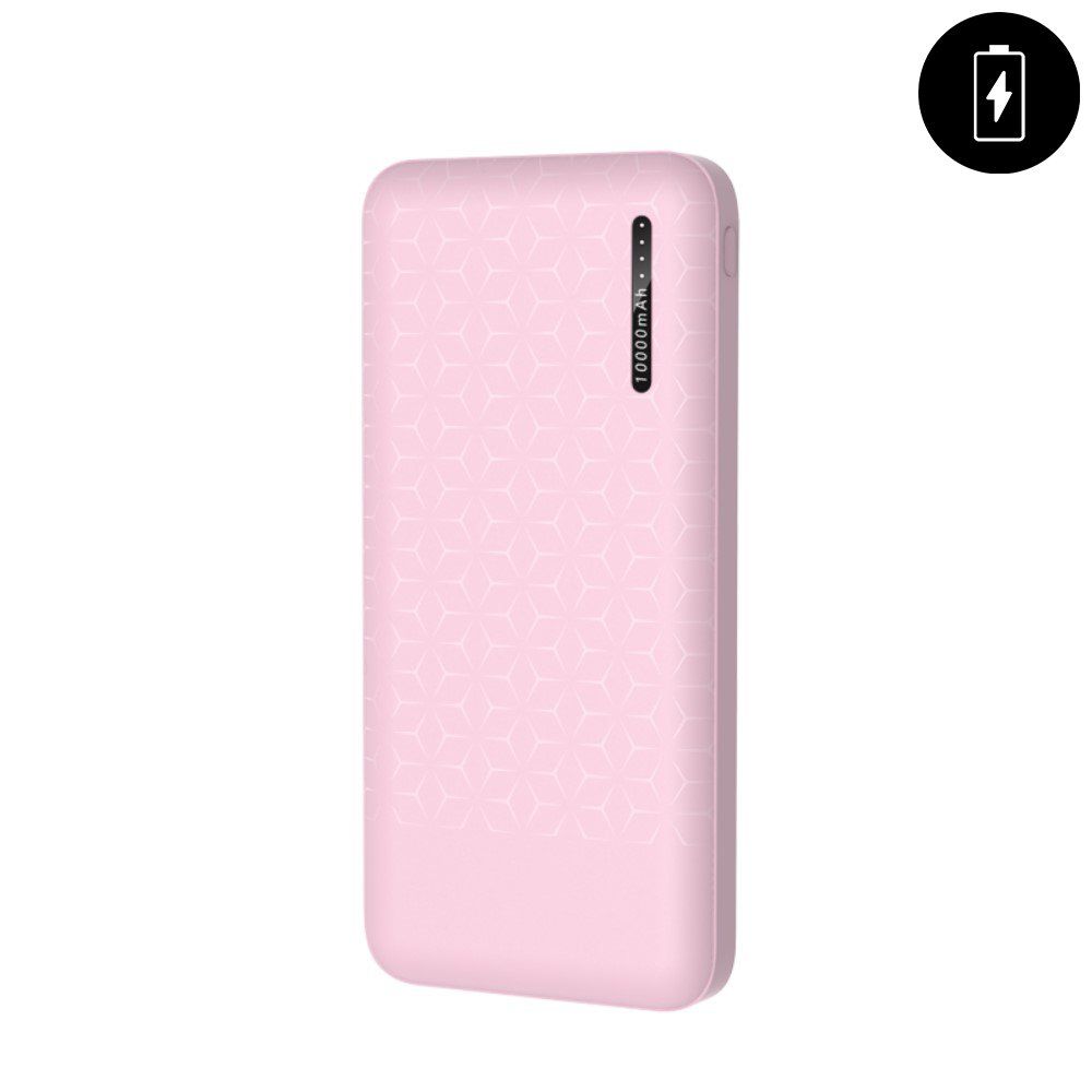 Evetane 10,000mAh Power Bank with USB-C and Micro USB - Pink