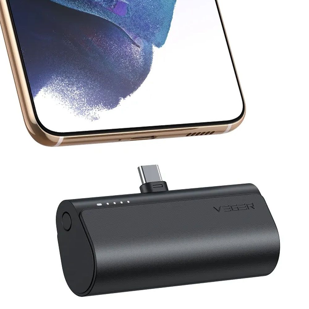 Batería externa Veger de 5000 mAh con carga rápida USB-C de 20 W
